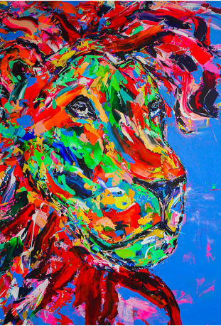 Sold -King of Colours - original painting- Adrian Iliescu